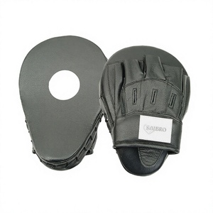 SAIBRO Leather Boxing <b>Focus</b> Mitts with Velcro Closure for Adult Martial Arts Training - Product Image 2