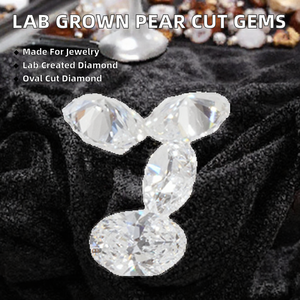 Diamants ovales HPHT CVD cultivés en laboratoire, de 0,10 à 5 carats, certifiés IGI, blancs DEF VS1 VVS2 VVS1, excellente taille pour la fabrication de bijoux - Product Image 2