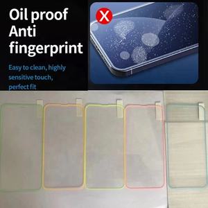 กระจกนิรภัยเรืองแสงเรืองแสงในที่<span class=keywords><strong>มืด</strong></span>ตัวป้องกันหน้าจอสีชมพูเรืองแสงสำหรับ <span class=keywords><strong>iPhone</strong></span> Samsung A12 13 - Product Image 4