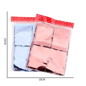 Tirai Foil Persegi 1*2M, Tirai Rumbai Kubus untuk Dekorasi Pernikahan, Pesta Ulang Tahun, Dinding, Latar Belakang, Perlengkapan Dekorasi - Product Image 5