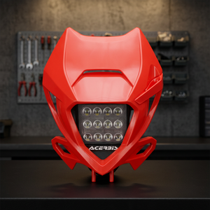 Faro Anteriore Moto VSL 40W Ambra per Beta Acerbis 12V 6000K in Alluminio con Lente Trasparente - Product Image 2