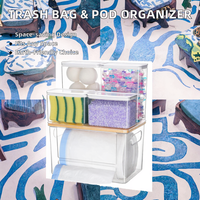 Distributeur de sacs poubelles 5 couches en PE, support de rangement écologique pour cuisine, salle de bain, armoire, lessive, détergent classique