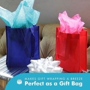 Sacs cadeaux réutilisables épais et simples avec poignées, utilisables comme sacs de fête ou sacs fourre-tout pour Halloween - Product Image 3