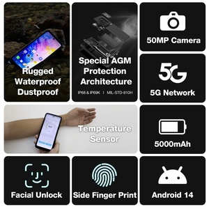 Teléfono Resistente 5G AGM X6, 2+16GB, Pantalla de 2.4 Pulgadas, Altavoz, Resistente al Agua, Teléfono Móvil 4G con Sensor de Temperatura - Product Image 2