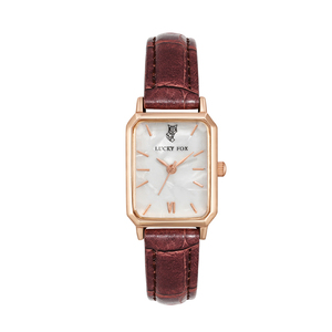 Hot Sale Luxury Women's Quartz <b>Watches</b> Rose Gold Square Alloy <b>Case</b> Clock Roman Numeral Display Wristwatches - Product Image 1