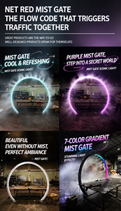 Portable Stainless Steel LED Landscape <strong>Mist</strong> <strong>Gate</strong> 185W High Pressure Electric Spraying <strong>Mist</strong> Arch Mute Noise for Plaza Event - Product Image 6