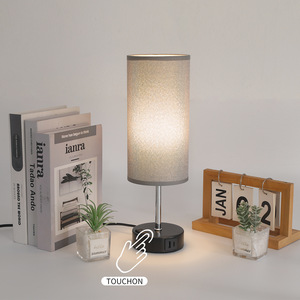 Hiện Đại Đèn Cạnh Giường Ngủ Thay Đổi Độ Sáng Cảm Ứng Bảng Đèn Với USB-C + A + Ổ Cắm Sạc Cổng Cho Phòng Ngủ Phòng Khách Văn Phòng - Product Image 4