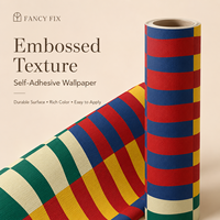 Papier peint 3D imperméable à carreaux colorés