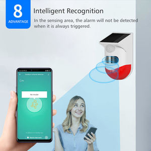 Détecteur infrarouge solaire intelligent Tuya Wifi, système d'alarme Wifi, sirène solaire extérieure PIR étanche sans fil 433 MHz, sirène stroboscopique - Product Image 2
