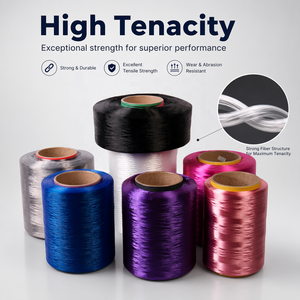 Fabrieksdirect verkoop polyester <span class=keywords><strong>HT</strong></span>-garen 420 630 <span class=keywords><strong>840</strong></span> denier AA-kwaliteit, op maat gemaakte kleuren garen voor slanggebruik - Product Image 1