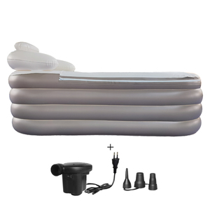 rose noir gris bleu vert couvercle amovible bacs en plastique oreiller <span class=keywords><strong>bain</strong></span> de glace gonflable baignoires - Product Image 1