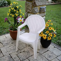 Chaises blanches modernes empilables et robustes pour salle à manger, hôtel, événements en plein air