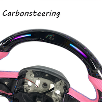 Volant personnalisé en fibre de carbone forgée pour Dodge Challenger Charger SRT Hellcat Redeye 2015+ – Adaptation OEM pour amélioration intérieure sportive
