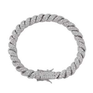 Gold Plated Moissanite Cuban Link Bracelet 925 Sterling Silver <b>Iced</b> <b>Out</b> <b>Chain</b> Jewelry for Men Women - Product Image 2