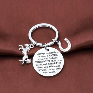 Portachiavi Ispirazionale a Forma di Ferro di Cavallo: Ricorda Sempre Che Sei Più Coraggioso di Quanto Non Ti Sembri, Regalo di Incoraggiamento per Donne, Uomini, Amici - Product Image 4