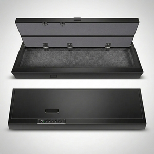 Cassaforte a Muro Lunga con Serratura Elettronica Digitale e a Chiave, Armadietto di Sicurezza Nascosto per Uso Interno/Esterno - Product Image 1