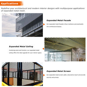 מפעל אספקת אדריכלי ריתוך anodized חור קטן נירוסטה גיליון נטו מורחבת רשת מתכת לקניון - Product Image 6