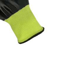 Guantes de Poliéster Antideslizantes y Resistentes al Aceite, Recubiertos de Nitrilo en la Palma, Flexibles para Procesamiento de Maquinaria