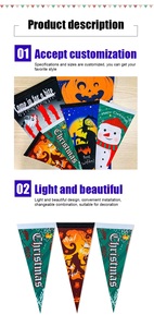 Drapeau fanion en feutre personnalisé avec impression sur une face par sublimation - Product Image 5