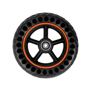 Roue de trottinette ULIP 100 mm avec pneu en caoutchouc et roulement à billes, résistante à l'usure, design tout-terrain - Product Image 5
