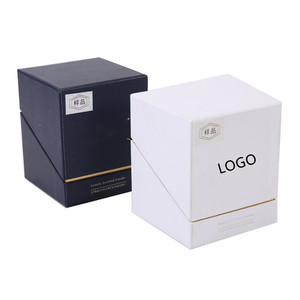 Wholesale small mini square rigid cardboard gift candle packaging boxes custom luxury