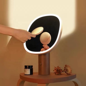 2025 nouvelle tendance Smart LED miroir de maquillage 3X <span class=keywords><strong>Zoom</strong></span> magnétique capteur de lumière automatique fonction de mémoire anti-dérapant ventouse Art déco Design - Product Image 1
