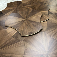 Parquet en bois d'ingénierie à trois couches, couleur naturelle, parquet en bois dur, parquet en feuilles de noyer