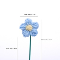 Vente en gros de mini fleurs artificielles mignonnes, bouquet de fleurs au crochet fait main pour la décoration de bureau et de la maison, cadeaux