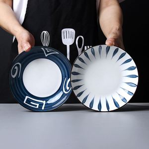 Custom Factory Price Pad Printing Dinner 7/8 Inch <b>Ceramic</b> Cheap Charger <b>Plate</b> for Hotel - Product Image 4