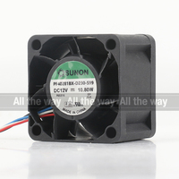 Sunon 5V 24V 48V DC 12V 10.80W AC EC 4028 40X40X28MM 4CM Konverter Frekuensi Bantalan Bola 4-kabel PF40281BX-D230-S99 Kipas Pendingin
