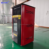 Poêle à granulés de bois d'intérieur 12 kW, chauffage automatique pour la maison