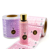 Étiquette autocollante personnalisée en BOPP pour cosmétiques, étiquettes BOPP blanches en rouleau, étiquette autocollante pour bouteille de parfum en plastique