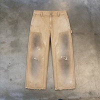Jeans larges vintage personnalisés, anti-rétrécissement, délavés à la pierre, style Old Money, streetwear, respirants