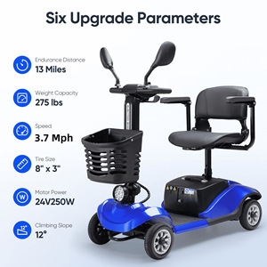 Scooter Elettrico Portatile per Anziani, Nuova <span class=keywords><strong>Carrozzina</strong></span> a Quattro Ruote, Facile <span class=keywords><strong>da</strong></span> Spostare, Alimentato a Batteria, Ausilio per Terapia Riabilitativa - Product Image 2