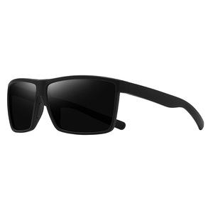 Lunettes de soleil polarisées personnalisées, monture carrée, protection UV400, pour le sport, le cyclisme, hommes et femmes, verres TAC noirs - Product Image 3