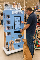 Máquina Expendedora Compacta de Grabado de Placas de Identificación para Perros, Kiosco de Personalización de Etiquetas de Identificación para Mascotas con Láser, para Espacios Comerciales Pequeños