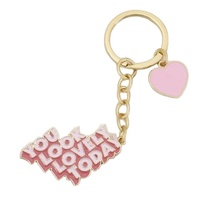 Porte-clés porte-clés personnalisé en émail dur doux rose vous êtes belle aujourd'hui porte-clés en métal doré avec votre logo nom cadeau de vacances