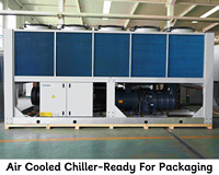 Refroidisseur industriel à grande capacité de refroidissement de 480 kW, à économie d'énergie, refroidisseur à spirale refroidi par air, système de climatisation HVAC