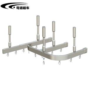 Rail de rideau médical incurvé en aluminium avec tige de suspension pour hôpital - Product Image 4