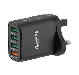 Wholesale 4-Port <b>USB</b> Multi-Charger Charging Head 2.4A Standard <b>Socket</b> Mobile Phone Desktop Charger - Product Image 1