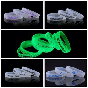 สายรัดข้อมือกีฬา สายรัดข้อมือซิลิโคนเรืองแสง สายรัดข้อมือเรืองแสงแบบกำหนดเอง ข้อความและโลโก้แบบกำหนดเอง สายรัดข้อมือของขวัญ - Product Image 2