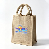 Sacs fourre-tout en jute vierges pour la vente en gros aux fabricants, réutilisables, naturels, pour les courses, avec rubans décoratifs pour cadeaux de mariage