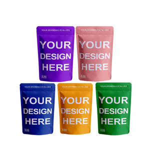 Bolsa de café con fuelle lateral inferior de bloque impreso personalizado Bolsa de embalaje de granos de café vacía con válvula y cremallera - Product Image 6