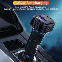 Adaptor Charger Mobil Dual Port Grosir PD30W 3-in-1 Dengan Kabel Spiral Pengisian Cepat Dilengkapi Sekring & Proteksi Panas Berlebih