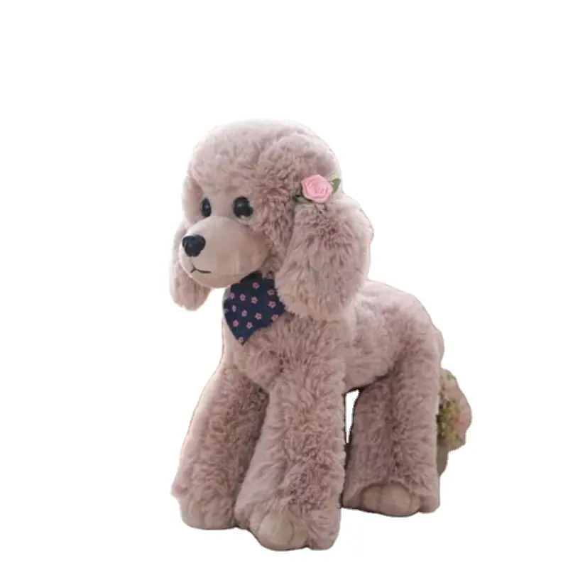 Poodle Dog Plush Stuffed Animal Realistic Big Fluffy Stuffed Dog Adorable Real Poodle Plush Toy For Baby Kids Valentines Gift