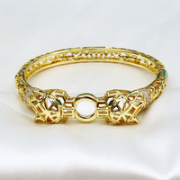 Bracelet tête léopard bracelet zircone bracelet sauvage punk bijoux lion pard bracelets