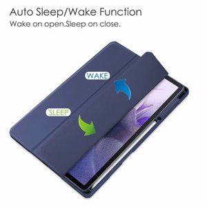 Étui pour <span class=keywords><strong>tablette</strong></span> ultra fin à trois volets en PU + acrylique, étui en cuir pour <span class=keywords><strong>tablette</strong></span> <span class=keywords><strong>Samsung</strong></span> Galaxy Tab <span class=keywords><strong>S7</strong></span> FE T736/<span class=keywords><strong>S7</strong></span> Plus T970 <span class=keywords><strong>12</strong></span>,4 <span class=keywords><strong>pouces</strong></span> 2021 - Product Image 4