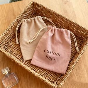 Tùy Chỉnh Cotton Hữu Cơ Có Thể Tái Chế Tái Sử Dụng Dây Kéo <span class=keywords><strong>Pouch</strong></span> Với Màn Hình In Logo Để Đóng Gói Đồ Trang Sức Và Giày - Product Image 2