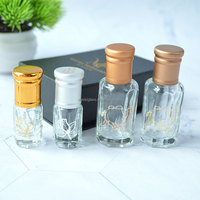 Nouveau Design octogone rouleau sur verre royal bouteille de parfum 3ml 6ML 12ML Attar Oud bouteilles en verre d'huile