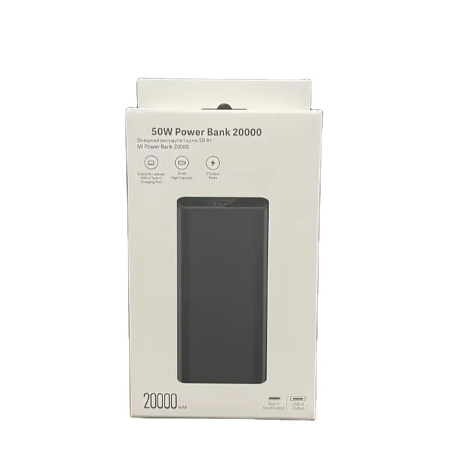 Xiao Mi Power Bank 3 20000mAh 50W Fast Charging USB-C PD Portable Charger External Battery for Laptop Smartphone PB200SZM